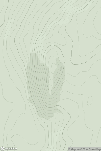 Thumbnail image for Creag nam Fitheach [Loch Fyne to Bute and the Firth of Clyde] showing contour plot for surrounding peak